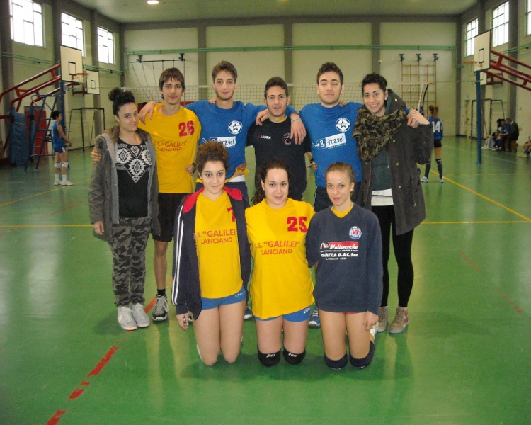 Nella foto la rappresentativa del liceo scientifico di Lanciano